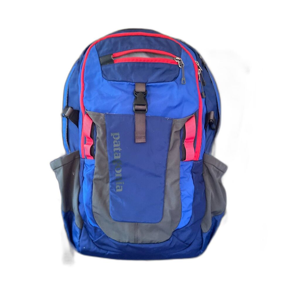 Patagonia Fuego 32L Hiking Travel Backpack Blue Orange Daypack Laptop Bag 20"